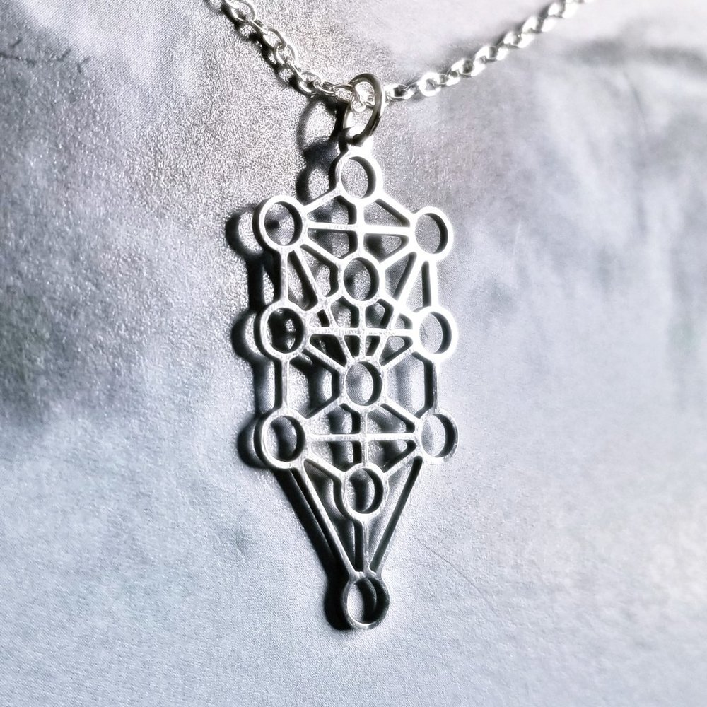 Qabalah / Kabbalah Tree of Life Silver Necklace - Picture 3 of 3